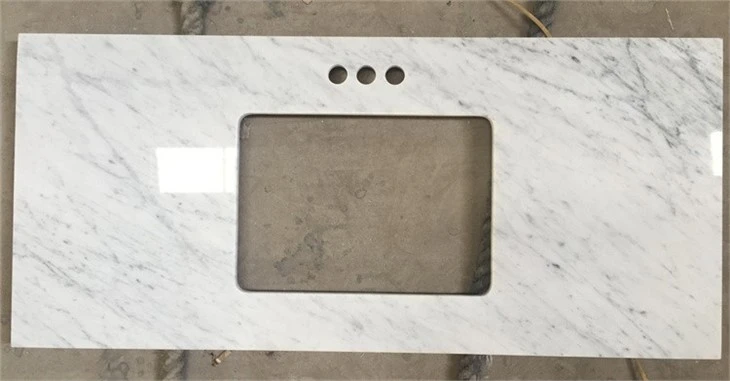Bianco carrara marble vanity top