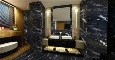 Gạch ốp tường đá đen